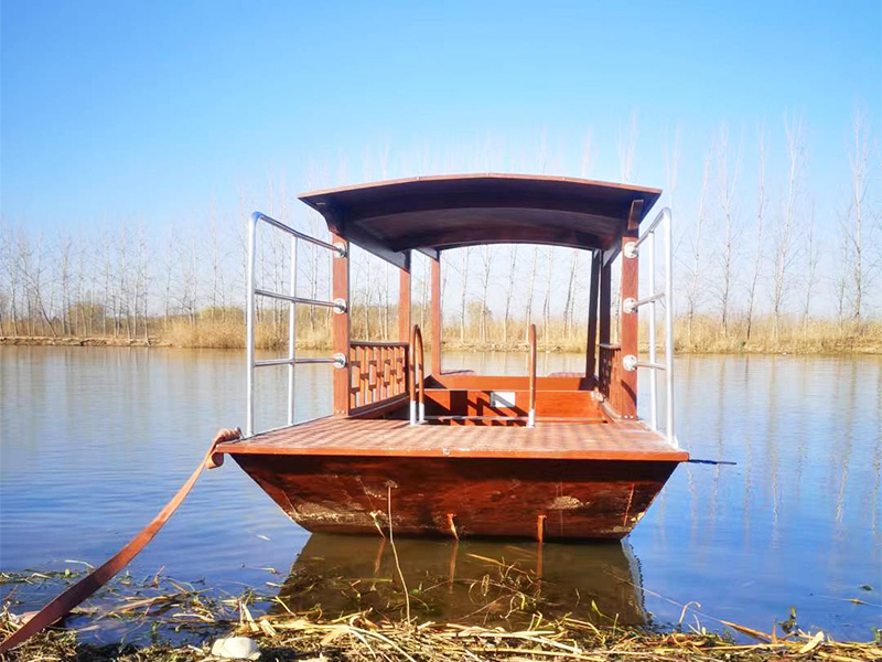 鋁合金仿木質傳統結構搖櫓船4